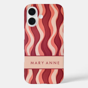 Elegant Retro Wavy Vertical Stripes  iPhone 16 Case