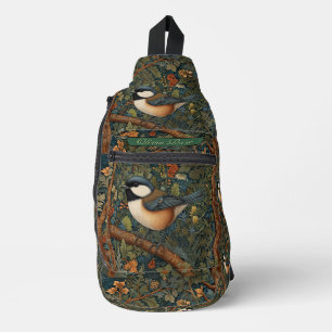 Elegant retro woodland bird  sling bag