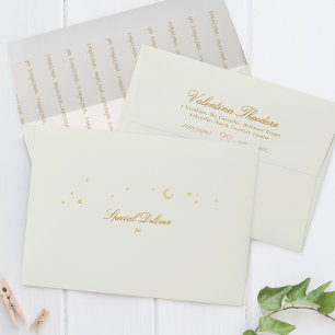 elegant return address birthday party invitation envelope