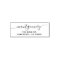 Elegant Return Address Calligraphy Self-inkin