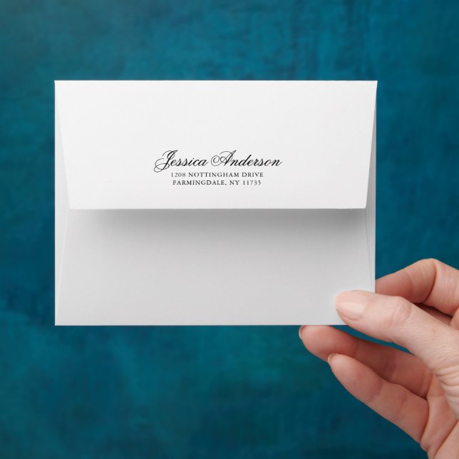 Elegant Return Address for Note Cards Envelope (Hand)