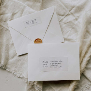 Elegant Return Address Label with Calligraphy