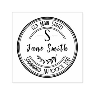 Elegant Return Address Self-inking Rubber Stamp