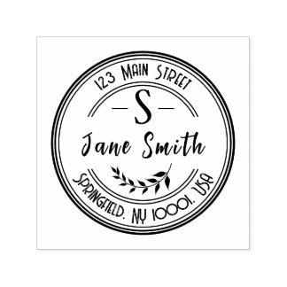 Elegant Return Address Self-inking Rubber Stamp 