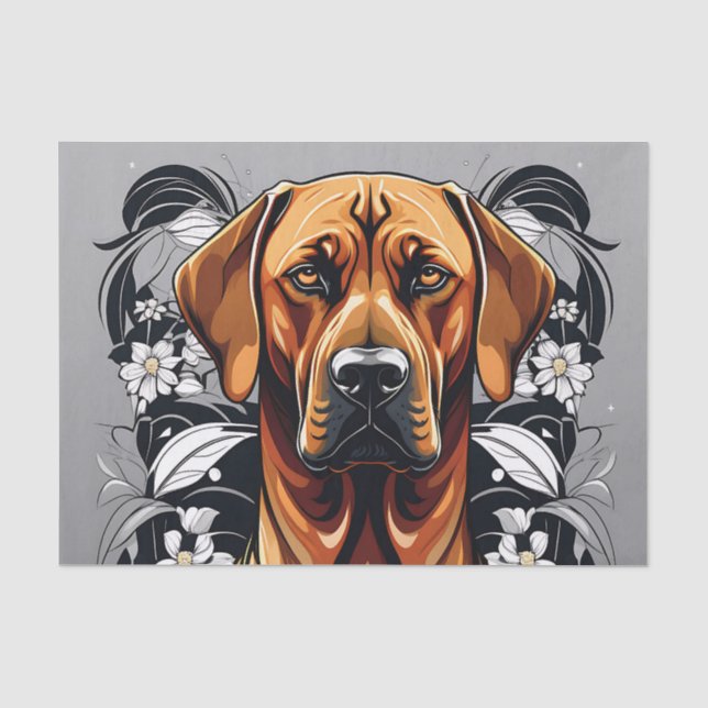 Elegant Rhodesian Ridgeback Dog Tissue Paper (Front)