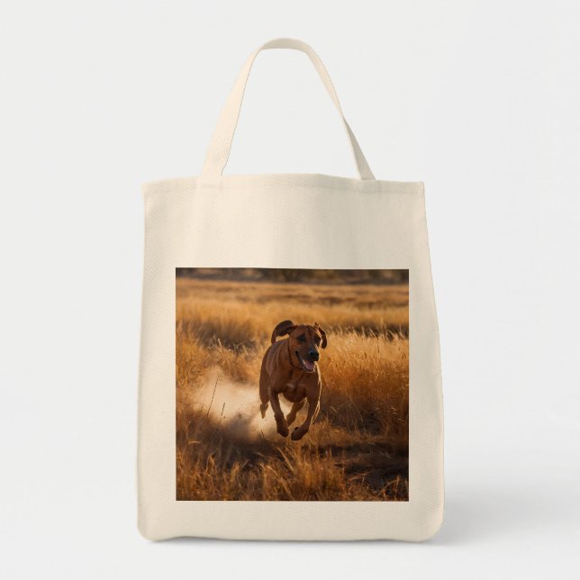 Elegant Rhodesian Ridgeback Grocery Tote (Front)