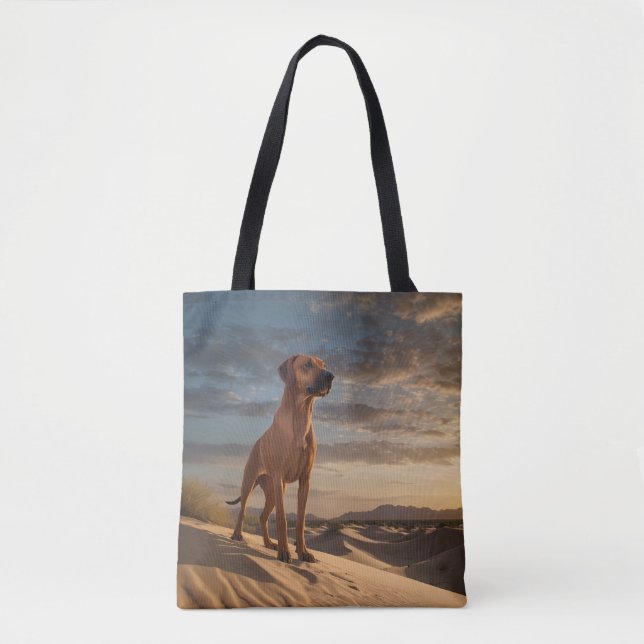 Elegant Rhodesian Ridgeback Shoulder Tote (Front)