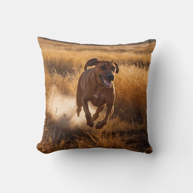 Elegant Rhodesian Ridgeback Throw Pillow (Front)