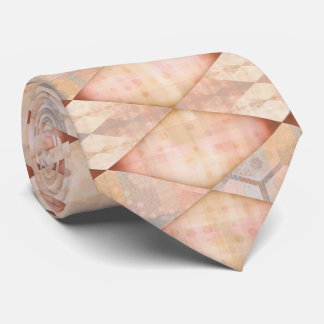 Elegant Rhombus Orange Design Tie