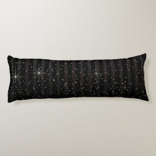 Elegant ribbon and stars body cushion