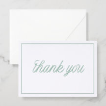Elegant Ribbon Script Flat Thank You Card
