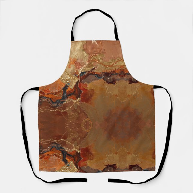 Elegant Rich Copper Patina Metallic gold  Apron (Front)