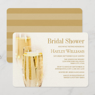 Elegant Rich Wine Tasting Bridal Shower Invitation