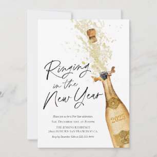 Elegant Ringing in the New Year Party invitation
