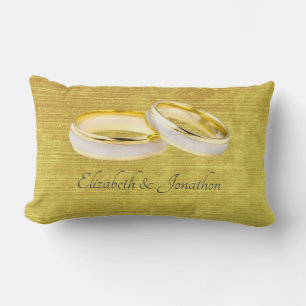 Elegant Rings Simple Wedding  Lumbar Cushion