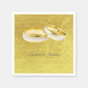 Elegant Rings Simple Wedding  Napkin