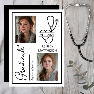 Elegant RN 2026 Nursing Graduation Photo Announcement