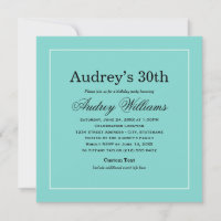 Elegant Robin's Egg Blue Birthday Party
