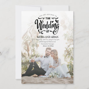 Elegant Romance Minimalist Two Photo Wedding Invitation