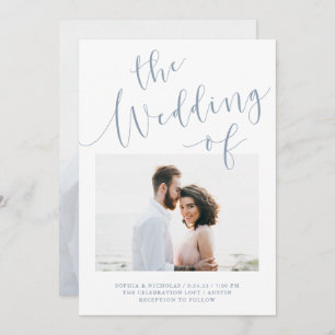 Elegant Romance Minimalist Two Photo Wedding Invitation