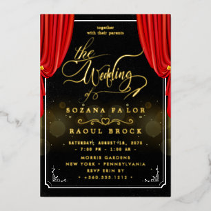 Elegant Romance   Rose Gold Foil  Wedding