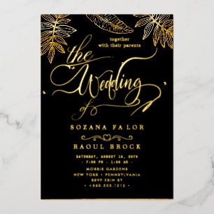 Elegant Romance   Rose Gold Foil  Wedding