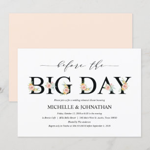 Elegant Romance Wedding Rehearsal Dinner Invites