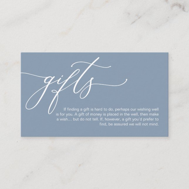 Elegant Romantic, A note on gifts, Money Cash Enclosure Card (Front)