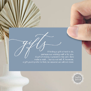 Elegant Romantic, A note on gifts, Money Cash Enclosure Card