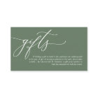 Elegant Romantic, A note on gifts, Money Cash