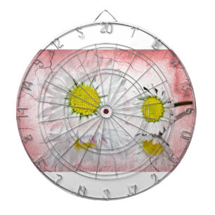 Elegant Romantic Bridal Shower Daisies Wedding Dartboard