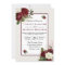 Elegant Romantic Burgundy Floral Wedding Invite