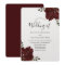 Elegant Romantic Burgundy Red Rose Wedding Invite