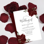 Elegant Romantic Burgundy Red Rose Wedding Invite<br><div class="desc">Elegant Romantic Burgundy Red Rose Wedding Invite

See matching collection in store</div>