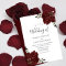 Elegant Romantic Burgundy Red Rose Wedding Invite