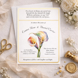 Elegant Romantic Calla Lily Soft Watercolor Pastel