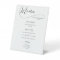 Elegant romantic calligraphy wedding menu