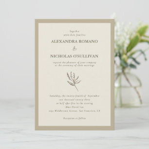 Elegant Romantic Champagne Palette Wedding Invitation