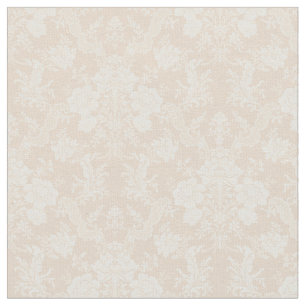 Elegant Romantic Chic Floral Damask-Cream Fabric