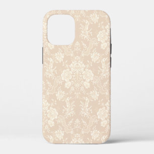 Elegant Romantic Chic Floral Damask-Cream iPhone 12 Mini Case