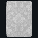 Elegant Romantic Chic Floral Damask-Grey iPad Air Cover<br><div class="desc">Elegant vintage-inspired floral damask design featuring chic monochrome light-on-dark pastel grey flowers,  leafy scrolls and swags of delicate lacy ribbons. This pattern is seamless and can be scaled up or down.</div>