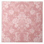 Elegant Romantic Chic Floral Damask-Pastel Pink Tile<br><div class="desc">Elegant vintage-inspired floral damask design featuring chic monochrome light-on-dark pastel pink flowers,  leafy scrolls and swags of delicate lacy ribbons. This pattern is seamless and can be scaled up or down.</div>