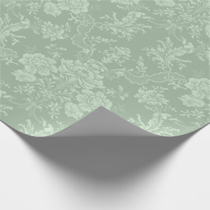 Classic Christmas Wrap Damask Red Green Wrapping Paper