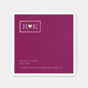 Elegant Romantic Clean Minimalist wine-colour Napkin