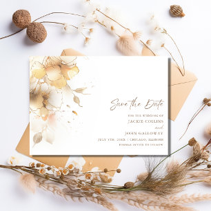 Elegant Romantic Fall Floral Wedding Save The Date