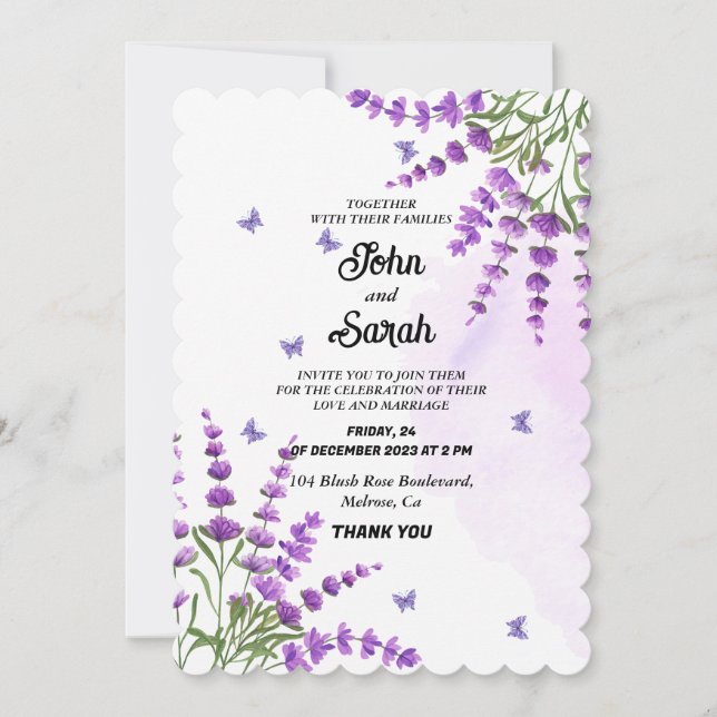 Elegant Romantic Floral Rose Green Invitation (Front)