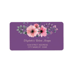 Elegant Romantic  Floral Wedding Label