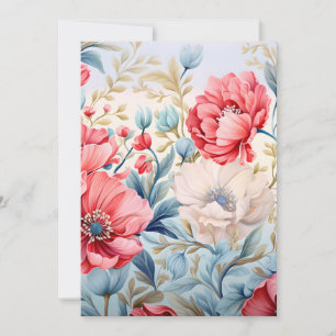 Elegant Romantic Flower Botanical Garden Holiday Card