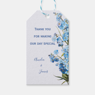 Elegant Romantic 'Forget-Me-Not' Floral Wedding Gift Tags