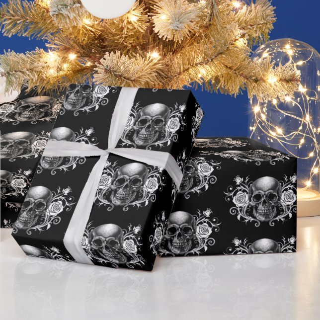 Elegant, Romantic Goth  Wrapping Paper (Holidays)